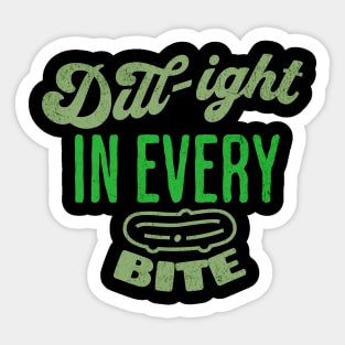 Funny Food Pickle Lovers Design Dill Light Slogan Sticker